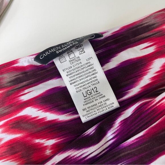 Carmen Marc Valvo Small Large Swim Set 2 Piece Swimwear Bandeau Bikini Bottoms - Picture 9 of 12